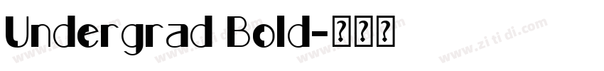 Undergrad Bold字体转换